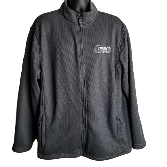 Charles River Apparel Fleece Jacket Size XXL Gray Commercial Tire Service Logo - Picture 1 of 15